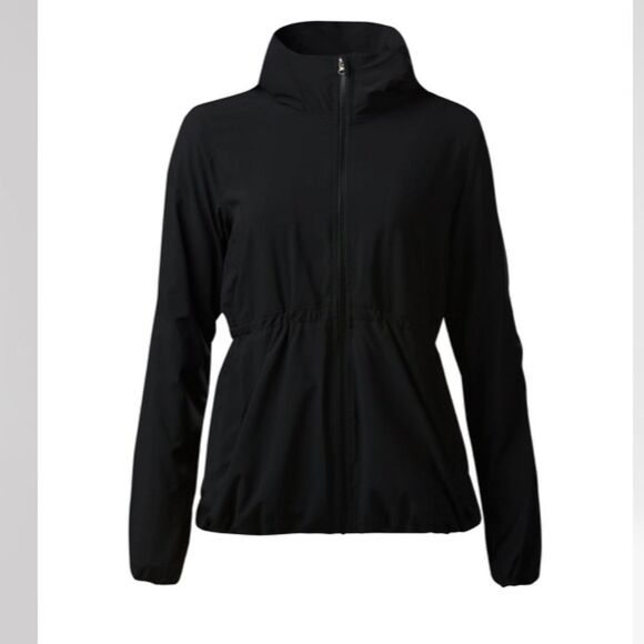 Lululemon Belle Jacket Black Hooded Zip Up Size 4 Lightweight Cinched Waist - Picture 6 of 14